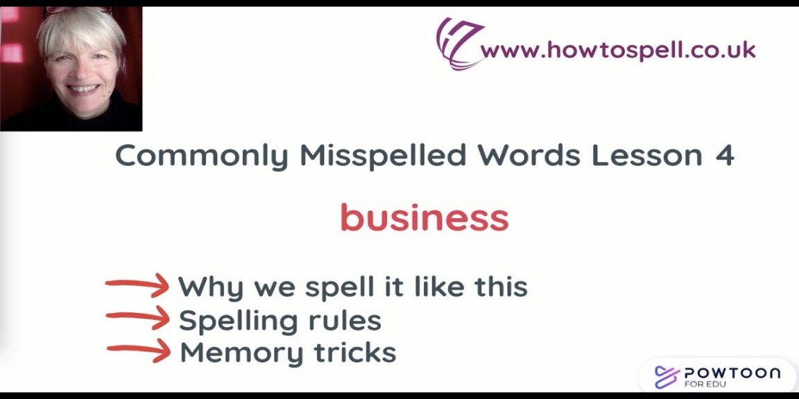 how to spell business